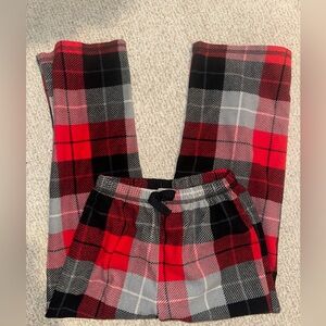 Kids Red Plaid Pajama Bottoms - Cozy Flannel Sleep Pants